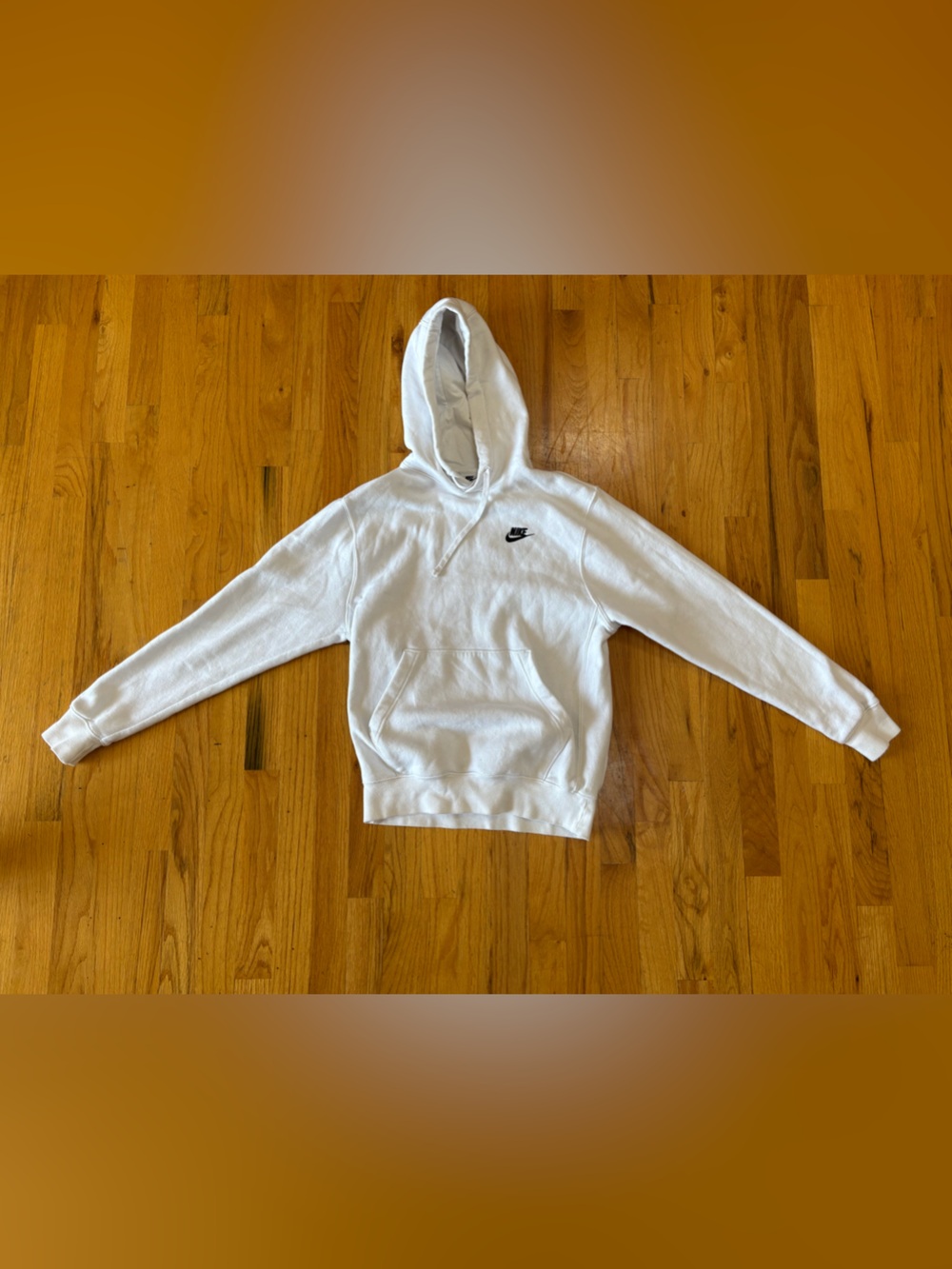 Men's White Nike Sportswear Club Pullover Hoodie (Size XS)